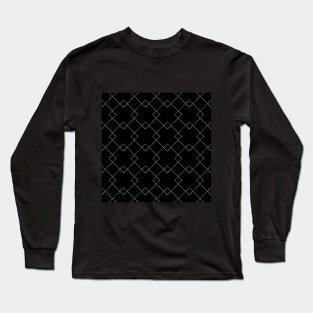 Gray Lines Dark Pattern Long Sleeve T-Shirt